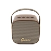 Guess Mini Bluetooth Speaker 4G Leather Script Logo with Strap - Głośnik Bluetooth V5.3 (brązowy)