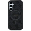 Guess Leather 4G Colored Ring Classic Logo MagSafe - Etui do Samsung Galaxy S25 (czarny)