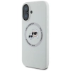 Karl Lagerfeld Silicone Double Heads And Circle MagSafe - Etui do iPhone 16 (beżowy)