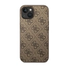 Guess 4G Metal Gold Logo - Etui iPhone 15 / 14 / 13 (brązowy)
