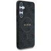 Guess Leather 4G Colored Ring Classic Logo MagSafe - Etui do Samsung Galaxy S25 (czarny)