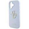Guess Grained Big 4G Logo Small Classic Logo - Etui do iPhone 16 (niebieski)