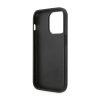 Guess Saffiano Metal Logo Stripes - Etui iPhone 14 Pro (czarny)