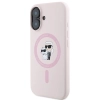 Karl Lagerfeld Silicone Karl & Choupette Ring MagSafe - Etui iPhone 16 (różowy)