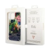 Guess Liquid Glitter Flower - Etui iPhone 14 Plus (niebieski)