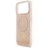 Guess IML Flowers Electro Pearl Strap MagSafe - Etui iPhone 17 Pro Max (różowy)