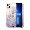Guess Liquid Glitter Flower - Etui iPhone 14 Plus (fioletowy)