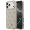 Guess Leather 4G Triangle Strass MagSafe - Etui iPhone 17 Pro Max (różowy)