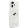 Karl Lagerfeld IML Glitter Karl & Choupette Heads Logo MagSafe - Etui iPhone 17 (szary)