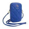 Guess Zip Quilted 4G - Torebka na telefon (niebieski)