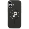 Karl Lagerfeld Silicone Karl & Choupette Ring MagSafe - Etui iPhone 17 (czarny)