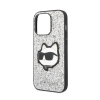 Karl Lagerfeld NFT Glitter Choupette Patch - Etui iPhone 14 Pro Max (srebrny)