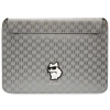 Karl Lagerfeld NFT Saffiano Monogram Ikonik Choupette Sleeve - Etui na notebook 14" (Srebrny)