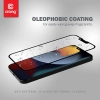 Crong Anti-Bacterial 3D Armour Glass - Szkło hartowane 9H na cały ekran iPhone 14 / iPhone 13 / iPhone 13 Pro + ramka instalacyjna