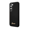 Guess Silicone Script Metal Logo - Etui Samsung Galaxy S23 (czarny)