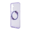 Guess IML Flowers Wreath MagSafe - Etui Samsung Galaxy S24+ (fioletowy)