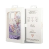 Guess Liquid Glitter Flower - Etui iPhone 14 Plus (fioletowy)