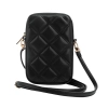 Guess Zip Quilted 4G - Torebka na telefon (czarny)