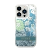 Guess Liquid Glitter Flower - Etui iPhone 14 Pro (zielony)