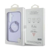 Guess IML Flowers Wreath MagSafe - Etui Samsung Galaxy S24+ (fioletowy)