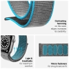 Crong Nylon Reflex - Pasek sportowy do Apple Watch 38/40/41 mm (czarny)