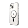 Speck Presidio Perfect-Clear Grip ClickLock & MagSafe - Etui iPhone 15 / iPhone 14 / iPhone 13 (Clear / Chrome Finish / Serene Silver)