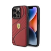 Ferrari Twist Metal Logo - Etui iPhone 15 Pro (czerwony)