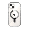 Speck Presidio Perfect-Clear Grip ClickLock & MagSafe - Etui iPhone 15 / iPhone 14 / iPhone 13 (Clear / Chrome Finish / Serene Silver)