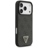 Guess Leather 4G Triangle Strass MagSafe - Etui iPhone 17 Pro (czarny)