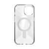Speck Presidio Perfect-Clear Grip ClickLock & MagSafe - Etui iPhone 15 / iPhone 14 / iPhone 13 (Clear / Chrome Finish / Serene Silver)