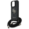 Guess 4G Big Logo Cord Strap Crossbody - Etui do iPhone 16 Pro (czarny)