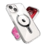 Speck Presidio Perfect-Clear Grip ClickLock & MagSafe - Etui iPhone 15 / iPhone 14 / iPhone 13 (Clear / Chrome Finish / Serene Silver)