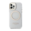 Guess Metal Outline MagSafe - Etui iPhone 12 / iPhone 12 Pro (przezroczysty / złoty)