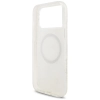 Guess IML Flowers Electro Pearl Strap MagSafe - Etui iPhone 17 Pro Max (biały)