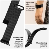 Crong Eclipse - Skórzany pasek magnetyczny Apple Watch 42/44/45/49 mm (czarny)