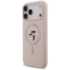 Karl Lagerfeld Silicone Karl & Choupette Ring MagSafe - Etui iPhone 17 Pro Max (różowy)