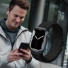 Crong Nylon Reflex - Pasek sportowy do Apple Watch 38/40/41 mm (czarny)