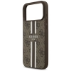 Guess 4G Printed Stripes MagSafe - Etui iPhone 17 Pro Max (brązowy)