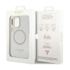 Guess Metal Outline MagSafe - Etui iPhone 12 / iPhone 12 Pro (przezroczysty / złoty)