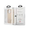 Guess Saffiano Triangle Logo Case - Etui iPhone 14 Pro Max (beżowy)