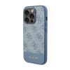 Guess 4G Bottom Stripe Metal Logo Collection - Etui iPhone 15 Pro (niebieski)