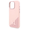 Karl Lagerfeld Silicone Shadow Metal Initial MagSafe - Etui iPhone 16 Pro (różowy)