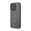 Guess Saffiano Triangle Logo Case - Etui iPhone 14 Pro Max (srebrny)