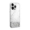 Guess Liquid Glitter Marble - Etui iPhone 14 Pro Max (Biały)