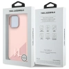 Karl Lagerfeld Silicone Shadow Metal Initial MagSafe - Etui iPhone 16 Pro (różowy)