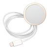 Guess Bundle Pack MagSafe 4G - Zestaw etui + ładowarka MagSafe iPhone 12 / iPhone 12 Pro (różowy/złoty)
