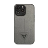 Guess Saffiano Triangle Logo Case - Etui iPhone 14 Pro Max (srebrny)