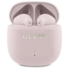 Guess Printed Classic Logo - Słuchawki Bluetooth TWS + etui ładujące (różowy)
