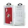 Karl Lagerfeld Silicone Karl & Choupette Ring MagSafe - Etui iPhone 16 Plus (czerwony)