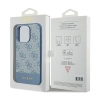 Guess 4G Bottom Stripe Metal Logo Collection - Etui iPhone 15 Pro (niebieski)